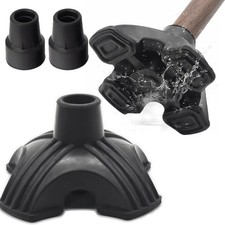 3/4' Walking Cane Tips 4 Pack Set, No-Slip Cane of Black Rubber Tips, Heavy D...