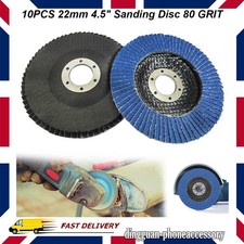 10x Flap Discs 115mm Sanding 80 Grit Grinding Wheels Ceramic Cutting 4.5" 9.84 per disc