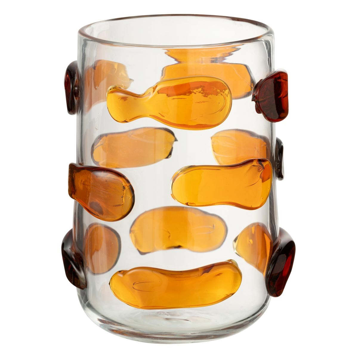Vase en verre Pebbles ambre de 23cm pour sublimer des bouquets