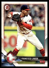 Francisco Lindor 2018 Bowman #40 Cleveland Indians FREE SHIPPING AutographDen