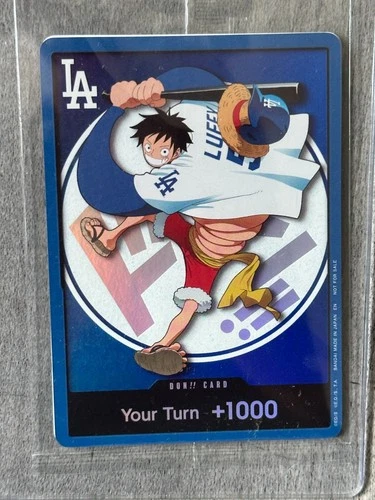 ONE PIECE LOS ANGELES DODGERS MONKEY D. LUFFY YOUR TURN +1000 CARD PROMO 7/2/26