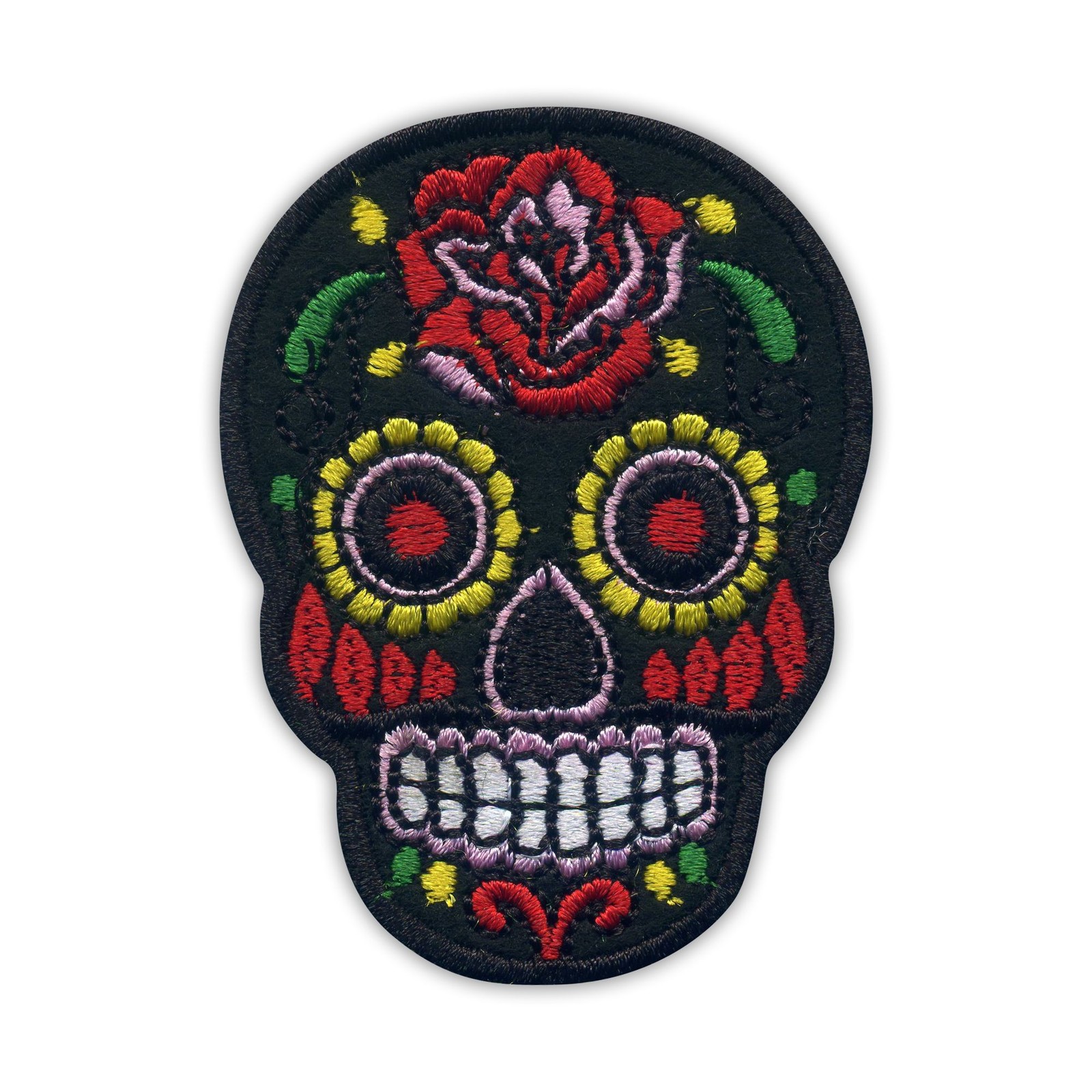 Mexican skull Calavera black Patch/Badge Embroidered | eBay