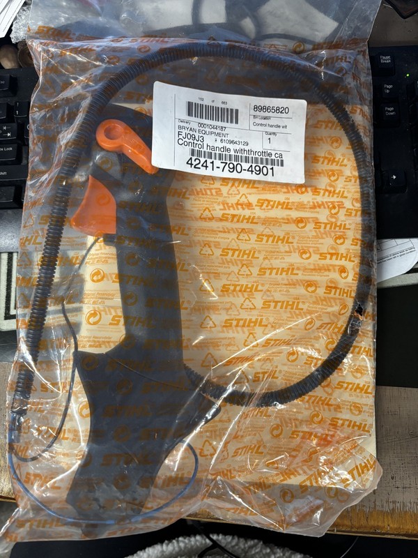OEM Stihl control handle with throttle cable 4241-790-4901