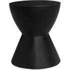 Moe's Home Collection BQ-1022-02 Hourglass 18 inch Black Garden Stool, Outdoor