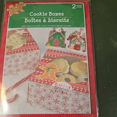 Chriistmas Gingerbread cookie dispaly boxes set of 2