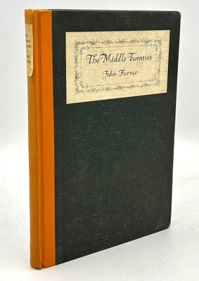 John Farrar / The Middle Twenties Poems inscribed Signed 1st Edition 1924
