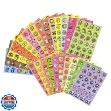 VKPI Scratch and Sniff Stickers, 576 Pieces Fruits and Foods Smelly Stickers,