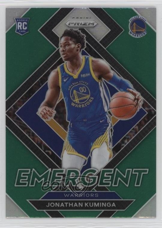 2021-22 Panini Prizm Emergent Green Prizm Jonathan Kuminga #5 uk2