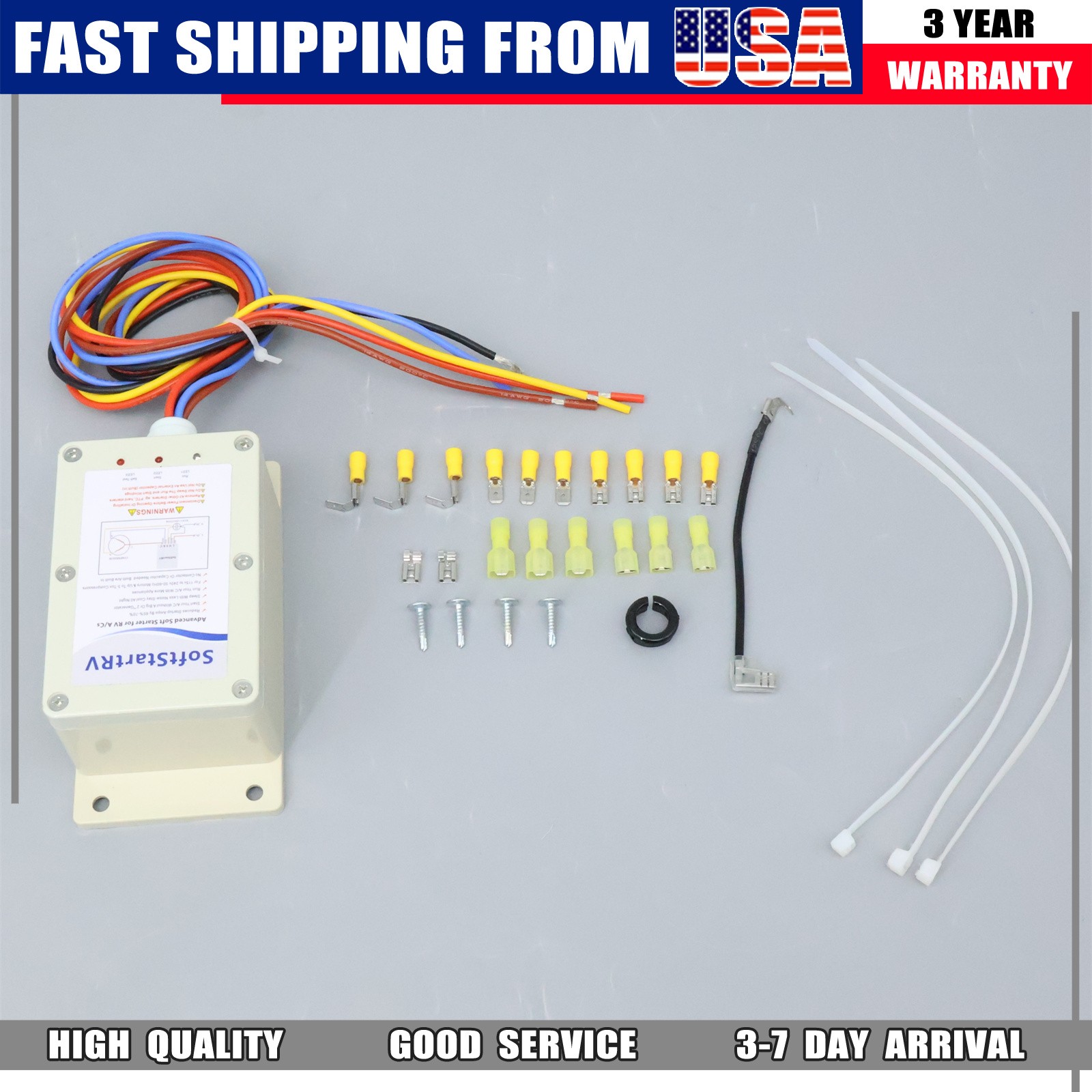 New Soft Start Kit Air Conditioner Setup RV A/C Starter For SSRV3T 110 Volts