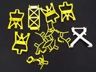 GI JOE HEADQUARTERS SHELF MOUNTS LOT OF VINTAGE GI JOE ACCESSORIES HASBRO