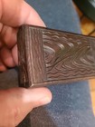 Vintage Wood Stamp Box   Postage stamps HAND MADE Artistic  Carved — photo 10