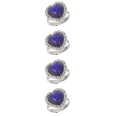  4 Pack Ringe Verstellbar Einstellbarer Stimmungsring Farbwechselring