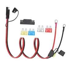 3.3FT SAE to O Ring Terminal Extension Cable, 10AWG Heavy Duty, 2-Pin Quick 