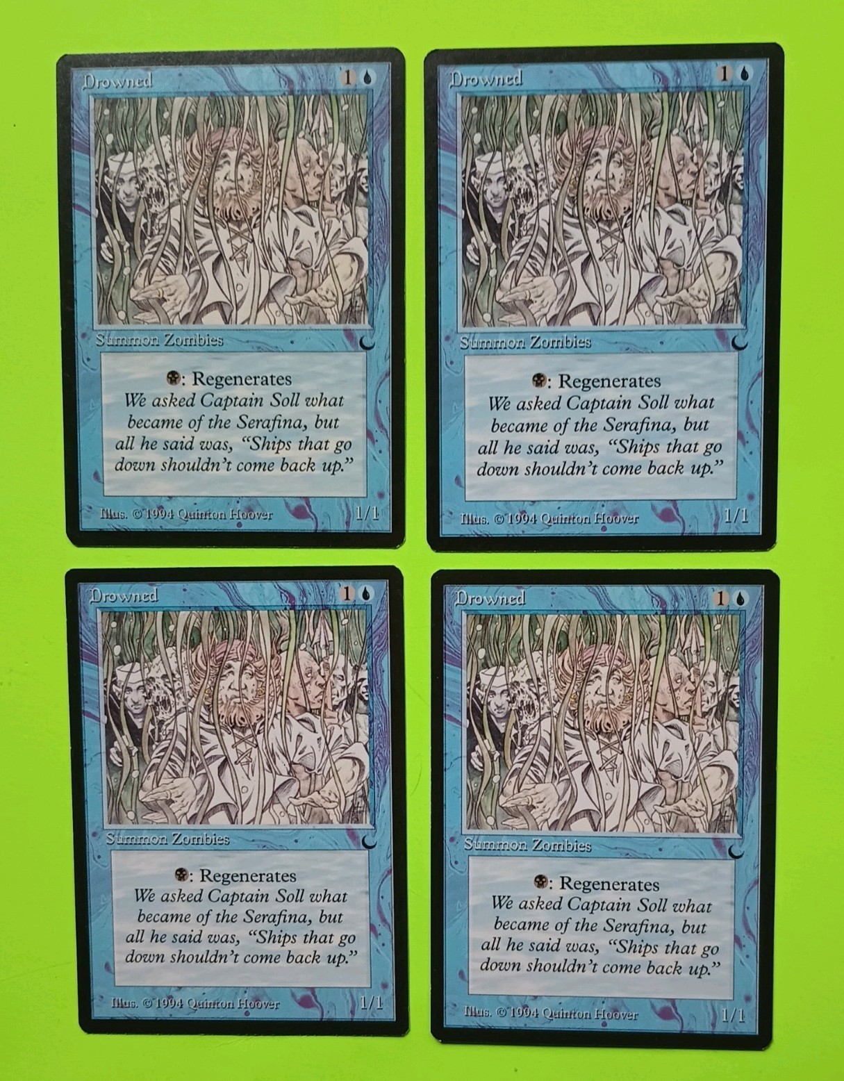 Magic the Gathering MTG The Dark DROWNED   X 4 LP/EX C 1994 VINTAGE Nice!!