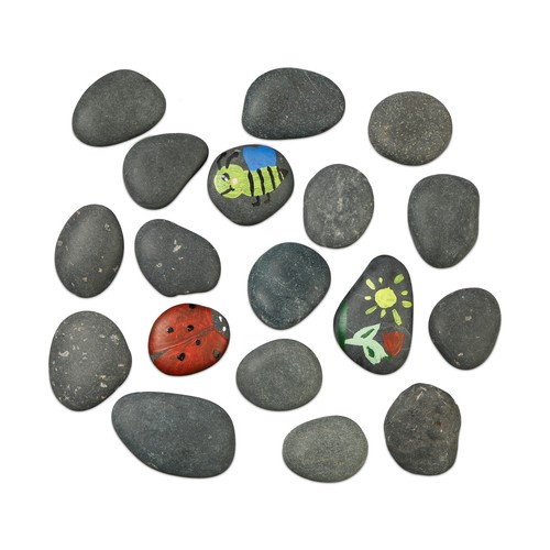 Galets Lisses Décoration Lot De 12 Galets à Peindre 5-8 Cm - Pierres Naturelles Lisses - Pour Peinture, Décoration Jardin, Aquarium, Bricolage Pierre D'argile