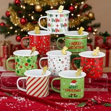 Sliner 8 Set Christmas Coffee Mugs with 12 oz/ 350 ml, as the picture shown 