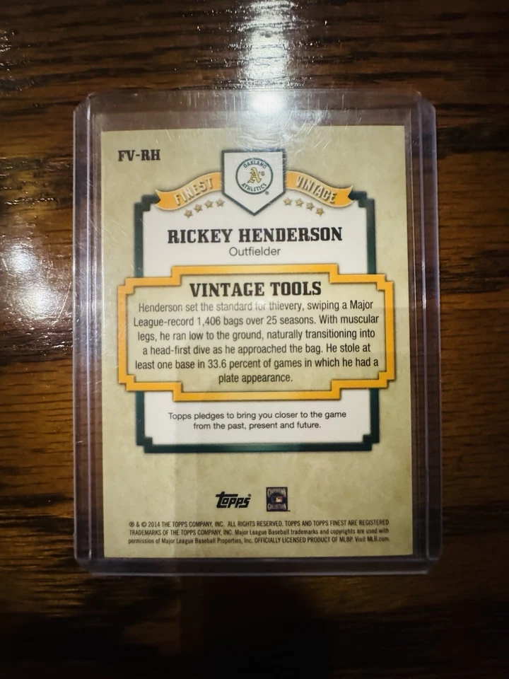 2014 Topps Finest - Vintage Rickey Henderson/Ozzie Smith Lot - Image 3 of 4