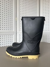Kids Youth Black Rain Boots Weather Stars Unsized Heel to Toe 9"
