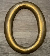 ANTIQUE AMERICA VICTORIAN GOLD GILT FOLK ART PRIMITIVE SIGN LETTER O