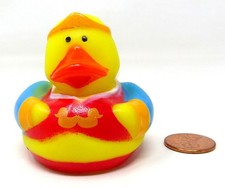 Super Hero Girl Rubber Duck 2 in Blonde Crown Cape Squirter US Seller   cu