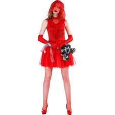 Women Cosplay Costume Ghost Bride Lace Gown Dress Festival Performance Wear