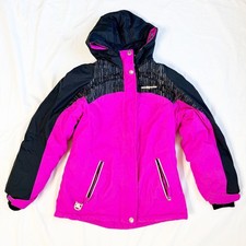 ZeroXposur Girls Pink  Black Winter Jacket With Faux Fur Lining Size 16