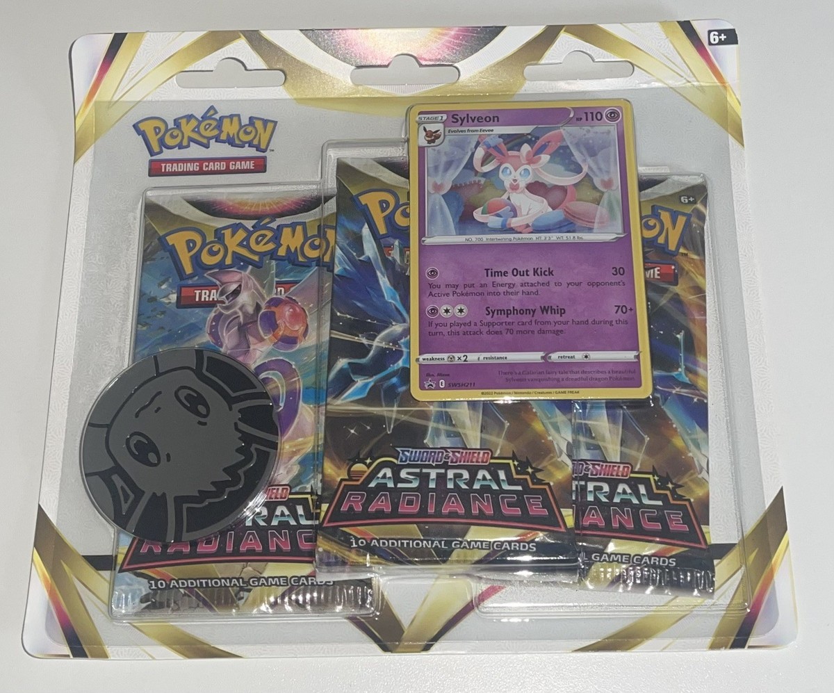 triple booster pack pokemon Pokemon TCG - 2022 Astral Radiance Triple Blister Sylveon - New and Sealed.
