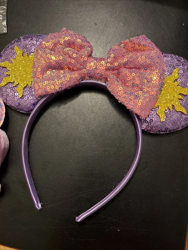 Diadema con lazo estilos orejas de Minnie Mouse Disney con soporte para cola de caballo Foto 2 de 3