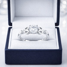 1.00 Ct Round Cut Natural Diamond Wedding Rin...
