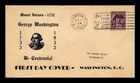 US COVER GEORGE WASHINGTON BICENTENNIAL FIRST DAY ISSUE SCOTT 708