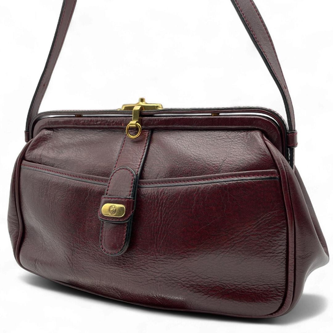 Gold Pfeil Brown Leather Shoulder Bag, Crossbody
