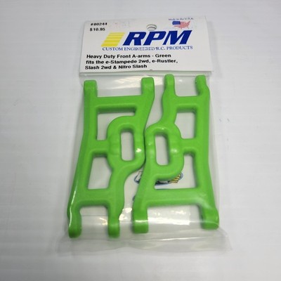 RPM Traxxas Slash 2wd FRONT Green A-Arms 1/10 VXL XL-5 Stampede Rustler 80244