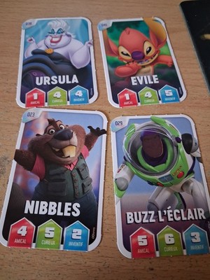 Leclerc Karte - 2025 - Disney - Ursula - Evile - Nibbles - Buzz Der Blitz