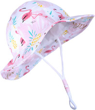 UPF 50 Sun Protection Wide Brim Baby Girl Sun Hat Cute Summer Beach Baby Sun Ha