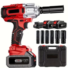 Electric Impact Wrench 1000Nm High Torque Impact Gun 1/2" Cordless Impact Wrench