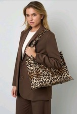 Leopard Shopping Bag Women's Shoulder Bag Large Capacity Tote Bag