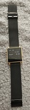 Genuine Qlocktwo Watch with Upgraded Milanese Black Strap. Brand New
