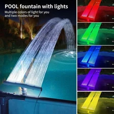 Pool Fountain +Above +In-Ground Pools/12-Color LED Solar Lights/Upgraded Version