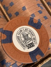 20 $5000 Binions herradura raro póker obsoleto Las Vegas Nevada fichas de casino