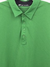Travis Mathew Shirt Mens Green Solid Lightweight Performance Golf Polo 2XL