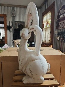 Pier 1 ceramic white Rabbit 15" high