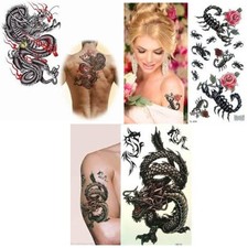 Unisex Colored Semi Permanent Long Lasting Tattoo: 1 Pack