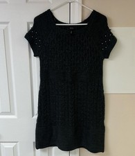 Jessica Simpson Charcoal Short Sleeve Sweater Dress Women’s Medium 
