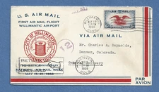 C23 FIRST FLIGHT WILLIMANTIC CONN  MAY 19,1938 NATIONAL AIR MAIL WEEK