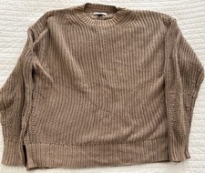 Women  s American Eagle Oversized Crew Neck Sweater, Brown, Medium