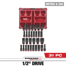Milwaukee 49-66-6806 SHOCKWAVE Imp Socket 1/2Dr 31PC PACKOUTSET AUTH USA DEALER