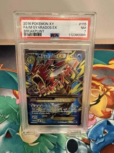 PSA 7 Pokémon M Gyarados EX Full Art Holo 115/122 Breakpoint Ultra Rare English