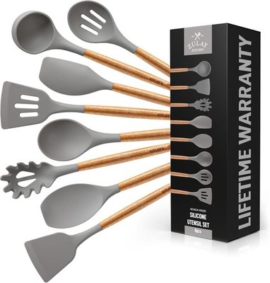   Kitchen Utensil Set Non-Stick Silicone Cooking Tools Set Heat-Resistant 464°F