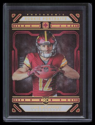 2024 Panini Photogenic Red 180 Luke McCaffrey Rookie 48/49 Rookie Portraits