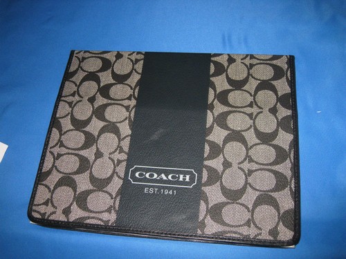 COACH HERITAGE STRIPE TABLET CASE - F77261 - Black - Picture 2 of 5